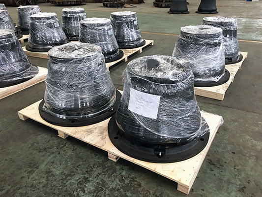 ISO9001 Cone Rubber Fender Warna Hitam Fleksibel NBR Natural Rubber Naval Grade
