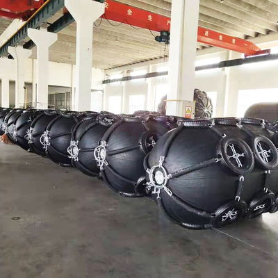 ISO17357-1: 2014 Pneumatic Yokohama Floating Fender Rantai Ban Bersih