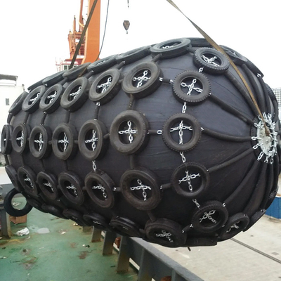 ISO17357-1: 2014 Pneumatic Yokohama Floating Fender Rantai Ban Bersih