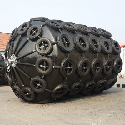 Marine Dock Floating Foam Fender 2.5 * 5.5M Energi Industri Menyerap Warna Hitam