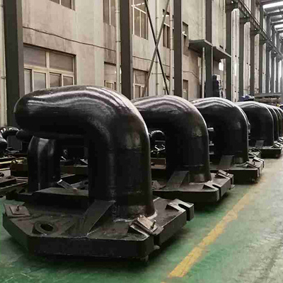 Tugas Berat Mooring Cast Iron Bollard 100 Ton Untuk Berthing Kapal Dok Kapal