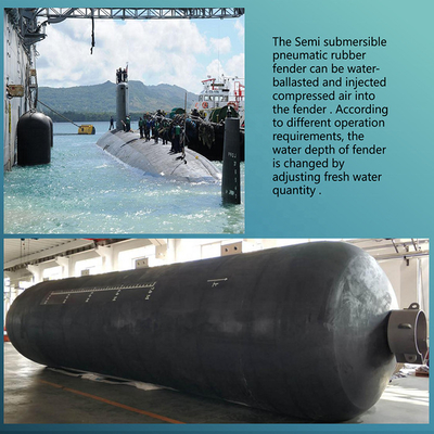 Semi Underwater Submarine Fender Pneumatic Submersible Marine Rubber