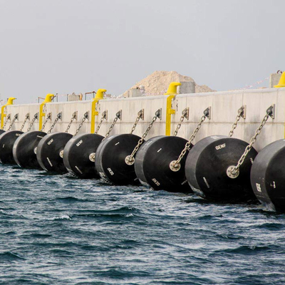 3.3m * 6.5m Floating Foam Fender Marine Iso 9001 Flange Hdg Standar