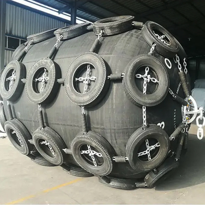 50kpa Floating Yokohama Rubber Fender Pneumatic Tire Chain Net