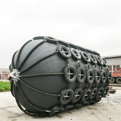 Perlindungan Dermaga Dermaga Kapal Yokohama Rubber Fender 80kpa Pneumatic Inflatable Marine