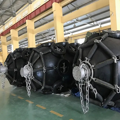 Perlindungan Dermaga Dermaga Kapal Yokohama Rubber Fender 80kpa Pneumatic Inflatable Marine