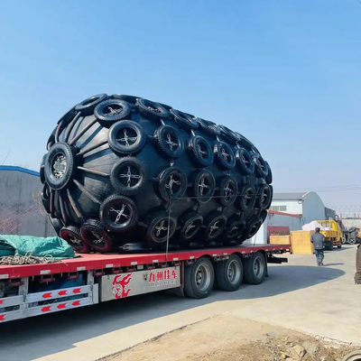 Iso17357 Yokohama Pneumatic Fender Marine Floating Cylinder 50kpa Dengan Korosi Rendah