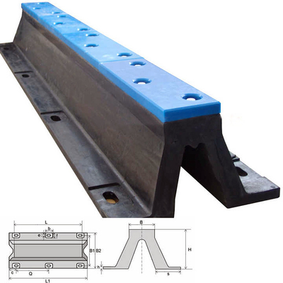 75 Shore A Fender Dock Karet OEM Tipe V Untuk Perahu