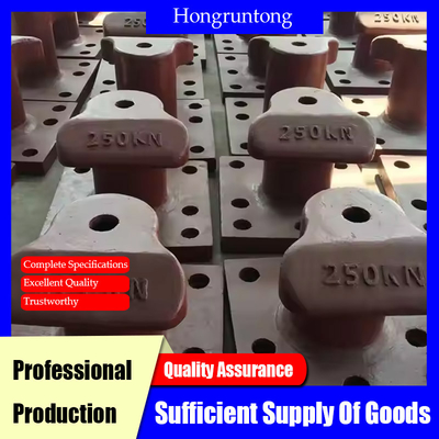 Korosi tahan Cast Iron Mooring Bollards Stabil Kuat Kapal Mooring Dalam Lingkungan yang keras