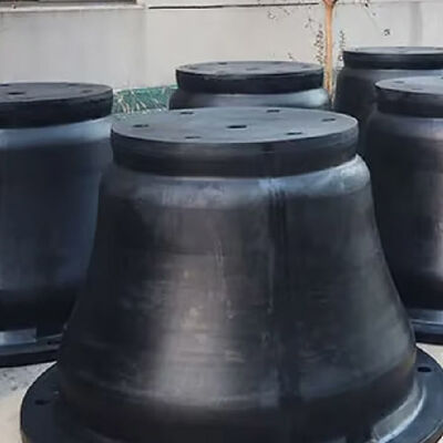 Fender Karet Kerucut Kompresi Fleksibel Tahan Kabut Garam Biaya Perawatan Rendah untuk Dermaga Laut